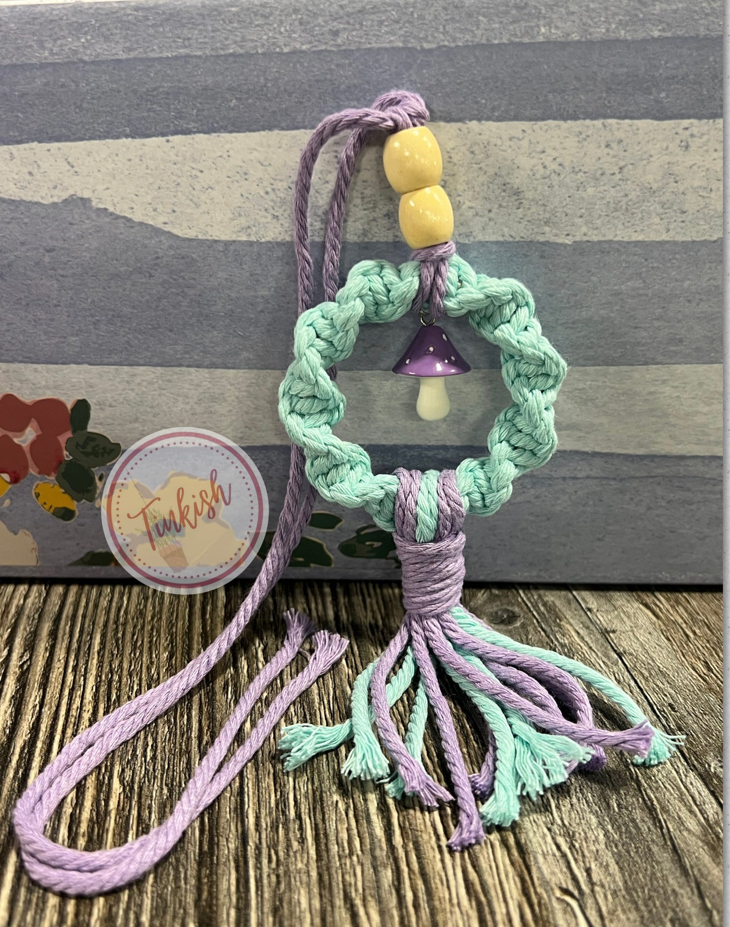 Mushroom small car charm