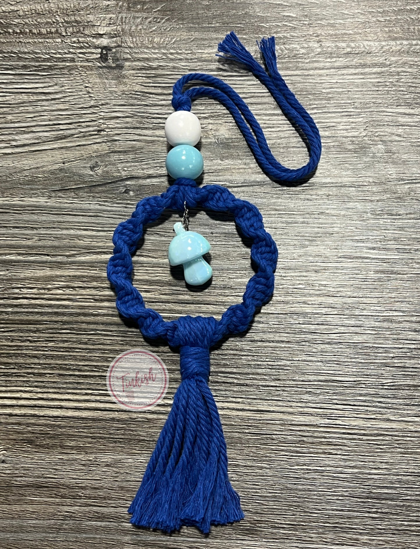 Blue Shroom Large car charm